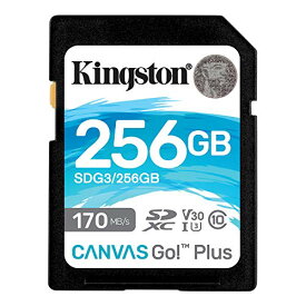キングストン SDXCカード 256GB 最大170MB/s Class10 UHS-I U3 V30 4K Canvas Go! Plus SDG3/256GB
