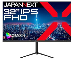JAPANNEXT 32�C���` IPS�p�l������ �t��HD(1920x1080)�𑜓x �t�����j�^�[ JN-IPS32F-HSPC6 HDMI DP USB Type-C(�ő�65W���d) HDR sRGB:100% �������� �s�{�b�g(�c��])�Ή� �y