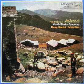 【中古】米LP Maurice Ravel / Vincent dIndy Concerto In G / Symphony On A French Mountain Air LM2271 RCA Victor Red Seal /00260