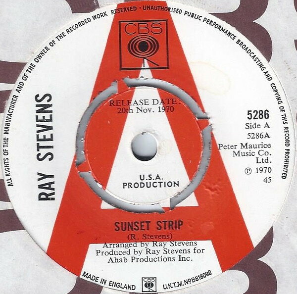 【中古】7” Ray Stevens Sunset Strip 5286PROMO CBS プロモ /00080
