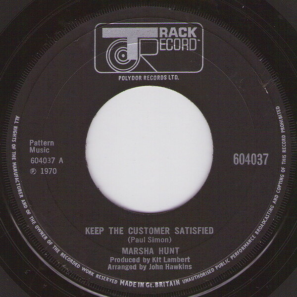 【中古】英7” Marsha Hunt Keep The Customer Satisfied 604037 Track Record /00080