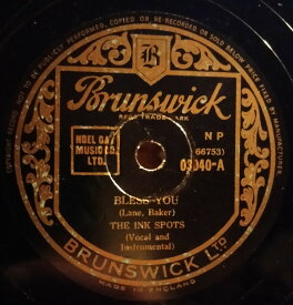 【中古】英78RPM/SP The Ink Spots Bless You / Thoughtless 03040 Brunswick /00500