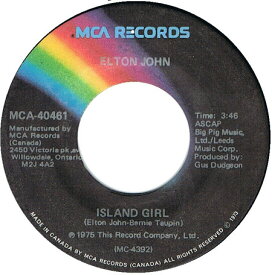 【中古】加7" Elton John Island Girl MCA40461 MCA Records /00080