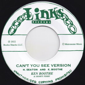 【中古】7” Ken Boothe &amp; Shorty Perry / Th Cant You See Version / Arent You The Guy NONE Links Records /00080