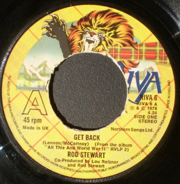 【中古】英7” Rod Stewart Get Back RIVA6 Riva /00080
