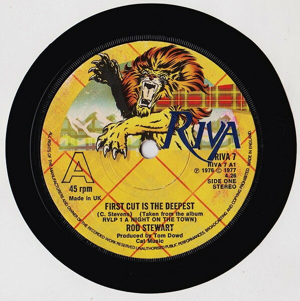 【中古】英7” Rod Stewart First Cut Is The Deepest / I Dont Want To Talk Abou RIVA7 Riva /00080