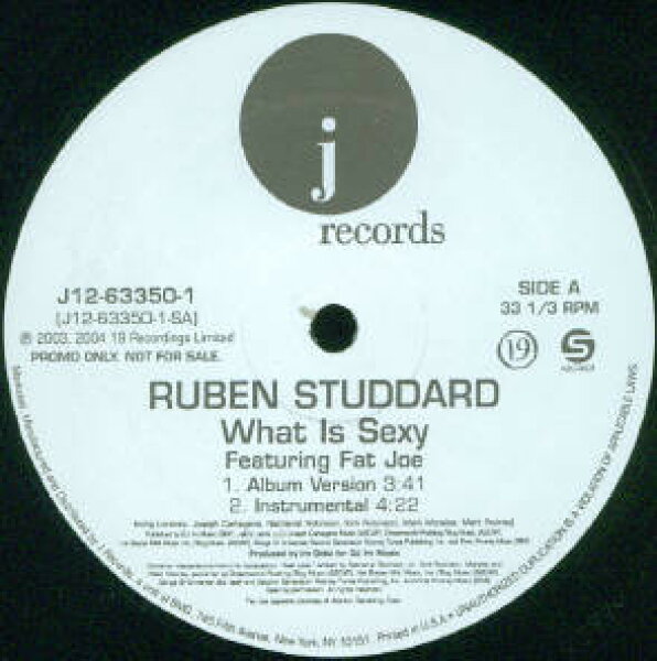 【中古】LP Ruben Studdard, Fat Joe What Is Sexy J12633501PROMO J Records プロモ