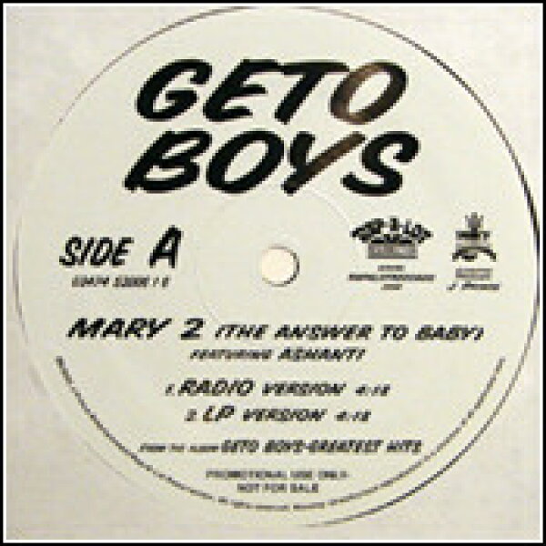 【中古】米12” Geto Boys, Ashanti Mary 2  (The Answer To Baby) 034745200616 Rap-A-Lot Records /00250