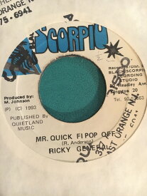【中古】ジャマイカ7” Ricky General Mr. Quick Fi Pop Off NONE Black Scorpio /00080