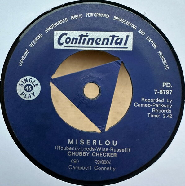 【中古】7” Chubby Checker Twist Marie PD78797 Continental Records /00080