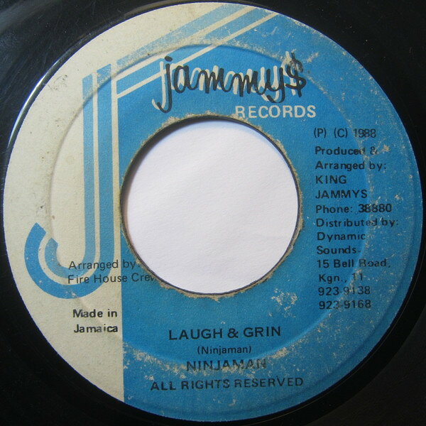 【中古】7” Ninjaman Laugh & Grin NONE Jammys Records /00080