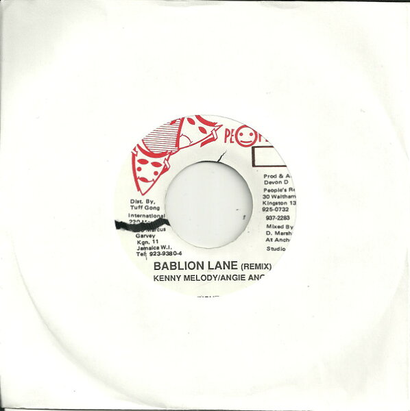 【中古】7” Kenny Melody / Angie Angel Bablion Lane (Remix) NONE Peoples Records /00080
