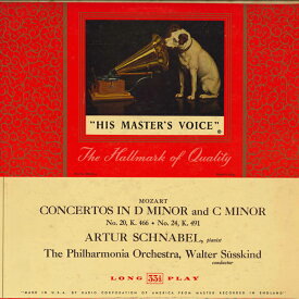 【中古】LP Artur Schnabel Mozart: Concertos In D Minor And C Major LHMV1012 His Masters Voice