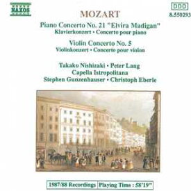 【中古】CD Wolfgang Amadeus Mozart Piano Concerto No.21 ”Elvira Madigan” / Violin Conc 8550293 Naxos /00110
