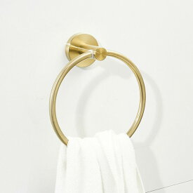 【錆びにくいステンレス】 タオルハンガー タオルかけ タオル掛け タオルリング タオルバー 洗面所 キッチン トイレ おしゃれ オシャレ 北欧 壁 ステンレス ゴールド 金色 マットゴールド マット 高級感 ラグジュアリー かわいい ネジ