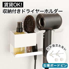 【賃貸でもOK！】 収納付き ドライヤーホルダー 石膏ボード壁対応 石膏ボード壁 石膏ボード ドライヤー 収納 壁 賃貸 ドライヤー収納 壁掛け ネジ止め ドライヤー収納ケース ドライヤー収納ボックス ドライヤー収納