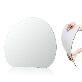 ★訳ありアウトレット品★【賃貸でもOK】 割れない ウォールミラー 鏡 アクリルミラー ウェーブミラー ウェーブ 壁掛け 壁掛けミラー ミラー 割れない 北欧 韓国 韓国インテリア 変形 丸 丸型 賃貸 北欧 シール かわいい おしゃれ 小さい 賃貸 貼る 貼れる