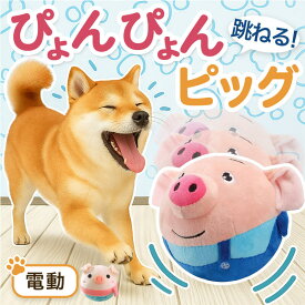 【跳ねて回って大暴れ！】犬 おもちゃ ぬいぐるみ ぴょんぴょんピッグ ボール ペットボール 犬用 ペット用 動く 自動 電動 おもしろ かわいい 可愛い グッズ 噛む 動く 飽きない 大型犬 小型犬 Pancha ひとり遊び 一人遊び 豚 豚さん ブタ ぶた