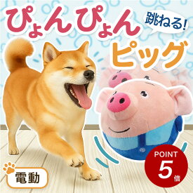 ★100円オフ&P5倍★【跳ねて回って大暴れ！】犬 おもちゃ ぬいぐるみ ぴょんぴょんピッグ ボール ペットボール 犬用 ペット用 動く 自動 電動 おもしろ かわいい 可愛い グッズ 噛む 動く 飽きない 大型犬 小型犬 Pancha ひとり遊び 一人遊び 豚 豚さん ブタ ぶた