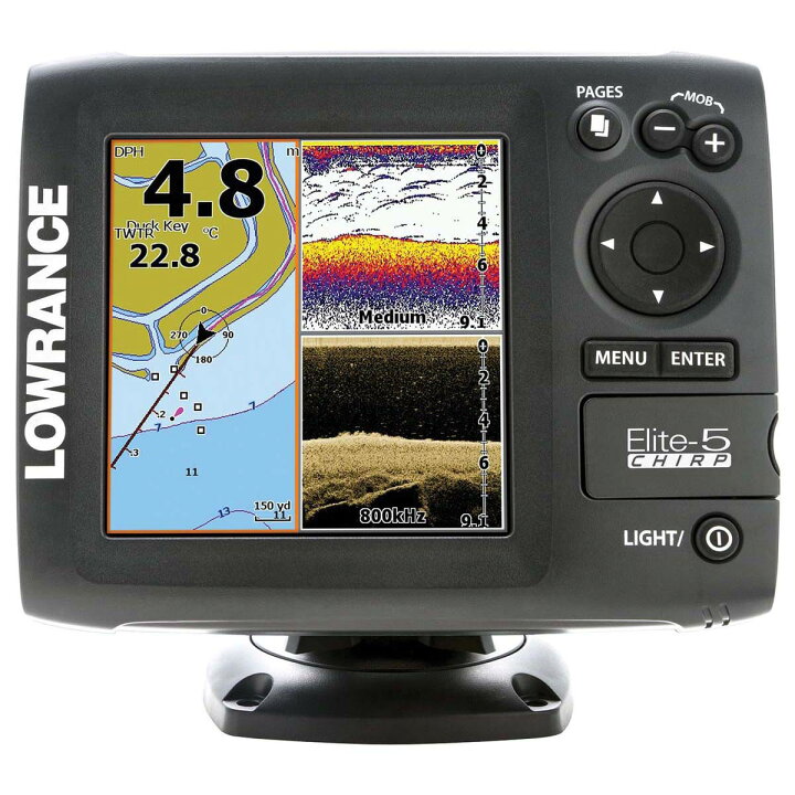 楽天市場】【在庫限り】ローランス/LOWRANCE 魚群探知機/魚探 Elite5 
