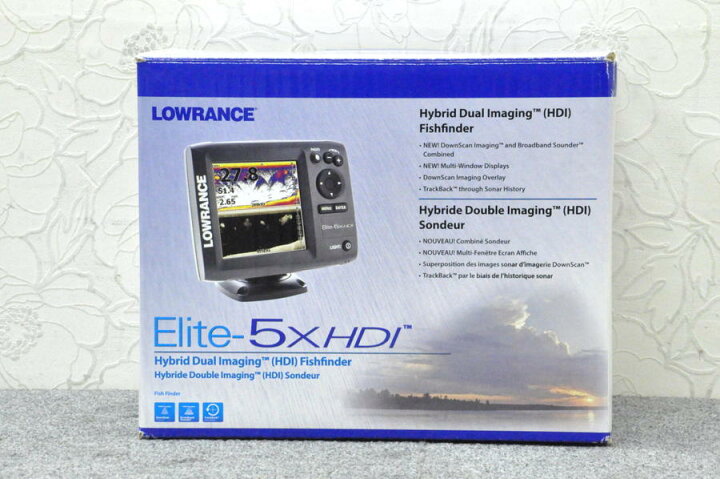 【ローランス】 エリート 5X DSI 行なっ 日本語 魚探 魚群探知機 