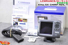 【新品】LOWRANCE/ローランス 魚群探知機 Elite-5X CHIRP HDIL-T■浅場用振動子のトランサムモデルです!!■日本語モデル/日本語マニュアル付【即納】エリート5【ジオフェンス制限無し、摂氏、メートル表示】