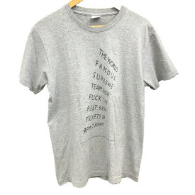 【中古】 Supreme シュプリーム 半袖 Tシャツ メンズ カットソー 英字 グレー M 1