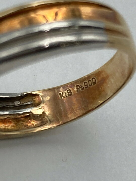 楽天市場】【中古】 K18/Pt900 ダイヤ0.15ct 色石 リング 11号 D4 