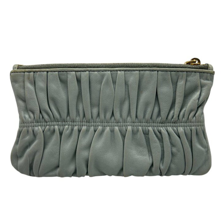 楽天市場】【中古】PRADA プラダ フラットポーチ 1M1152 グレー W4  