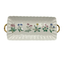 【中古】香蘭社 花しらべ トレー サンドイッチトレー D4