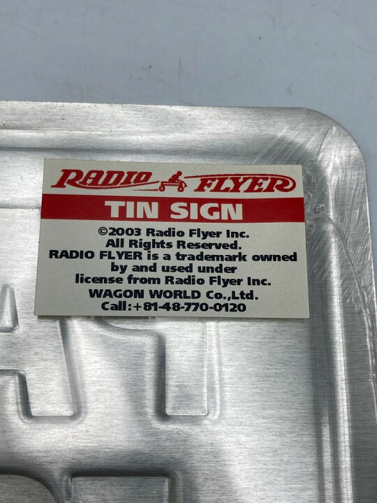 楽天市場】【中古】 RADIO FLYER ラジオフライヤー TIN SIGN 看板 