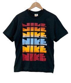 【中古】 NIKE ナイキ 復刻 ゴツナイキ 6連ロゴ Tシャツ サイズS メンズ D4