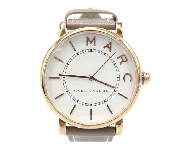 MJ1533 グレー ピンクゴールド レディース ◆高品質 ブランド アナログ MARC JACOBS クォーツ 腕時計 マークジェイコブス ロキシー 送料無料 中古 正規認証品 新規格