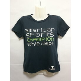 【中古】 【送料無料】 古着 レディースM Champion/チャンピオン Tシャツ ポリエステル 吸汗速乾 スポーツ ジョギング トレーニング ランニング ネイビー CLM4312