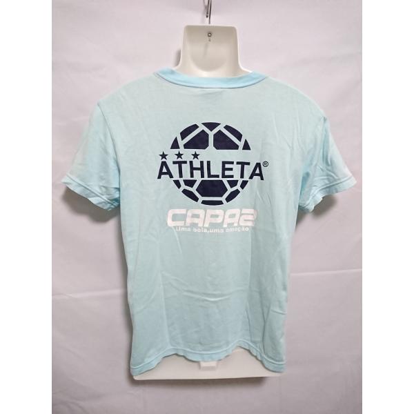   古着 メンズM ATHLETA アスレタ Tシャツ 半袖 サッカー フットサル カジュアル 水色