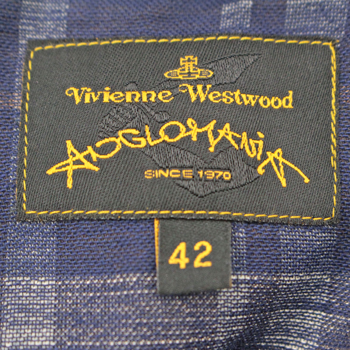 数量限定アウトレット最安価格 中古 Vivienne Westwood ヴィヴィアンウエストウッドアングロマニア チェック柄 ボトムス サイズ42 変形スカート 青 ブラウン レディース