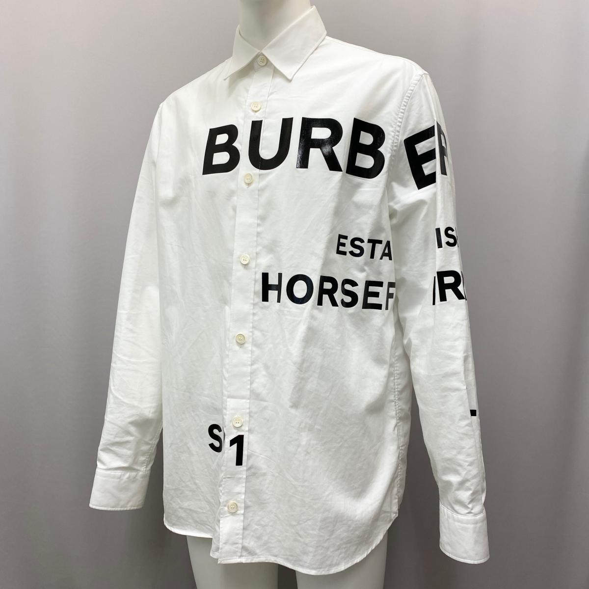 ◆BURBERRY バーバリー ホースフェリープリントOX オーバーサイズシャツ サイズM◆20SS/white  /白/ホワイト/メンズ/トップス/KI1004【中古】 | リサイクル ティファナ