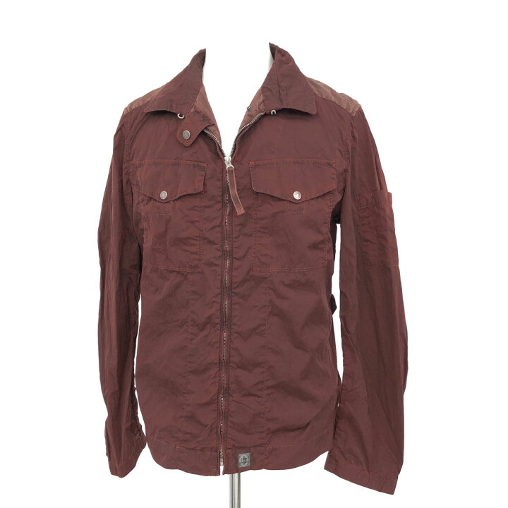 楽天市場 C P Company シーピーカンパニー シャツジャケット サイズ50 ワインレッド 製品染め 11wm A01 ジップアップ メンズ アウター 中古 リサイクル ティファナ