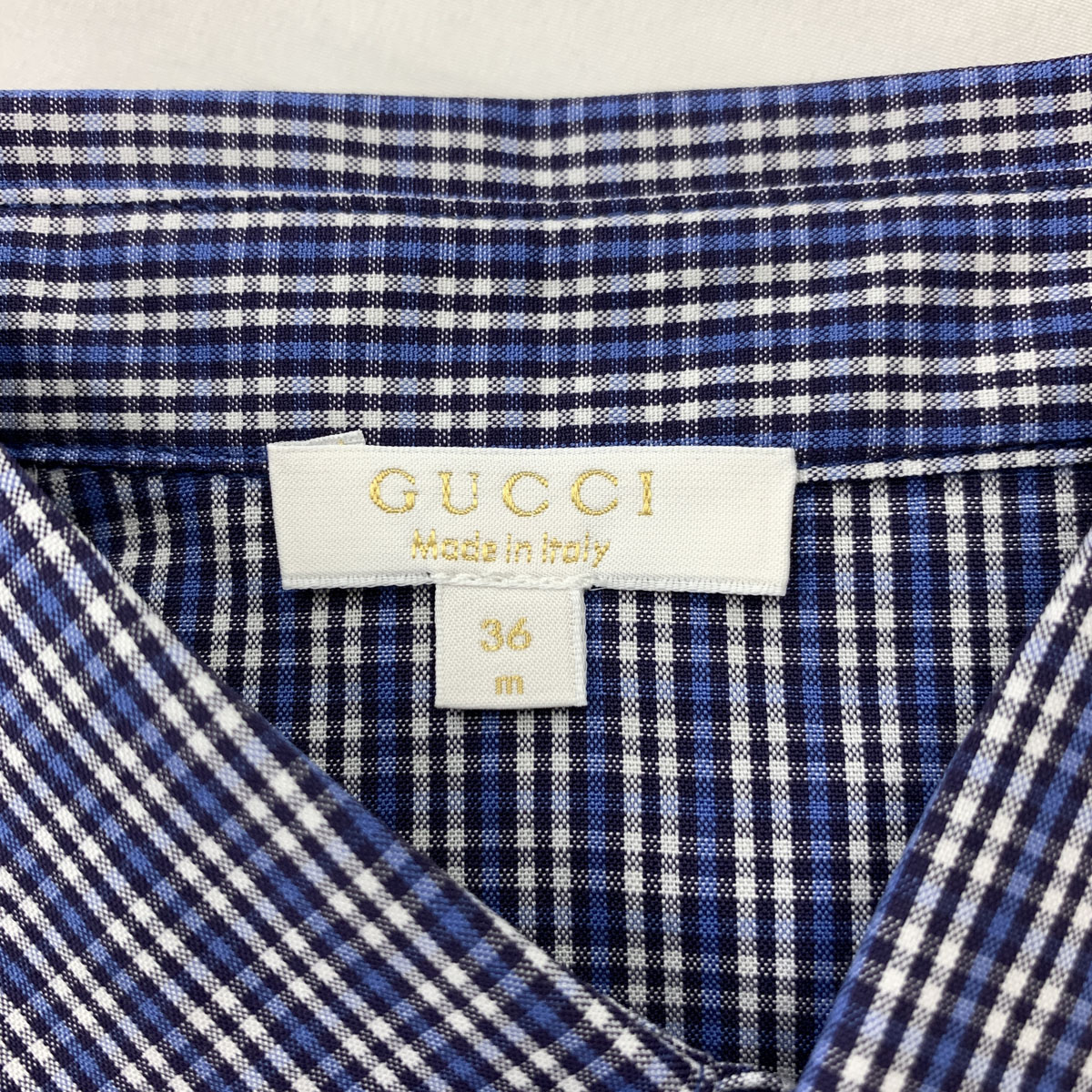 【楽天市場】美品 GUCCI グッチ 半袖シャツ サイズ36m ブルー 