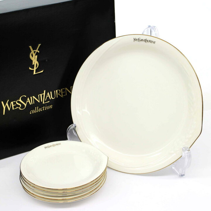 楽天市場】美品◇YVES SAINT LAURENT イヴサンローラン プレートセット 
