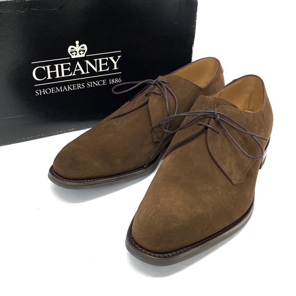 未使用品 CHEANEY チーニー スエード レザーシューズ サイズ8 brown 茶色 中古 メンズ KI1004 シューズ 靴 爆安プライス 人気のファッションブランド！ ブラウン
