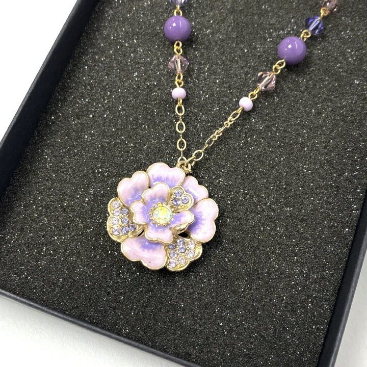 楽天市場】ANNA SUI アナスイ ネックレス パープル フラワー 花  