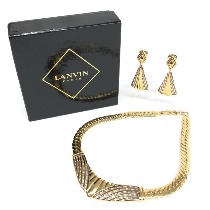 楽天市場】LANVIN ランバン ネックレス＆イヤリング 良好 ゴールド  