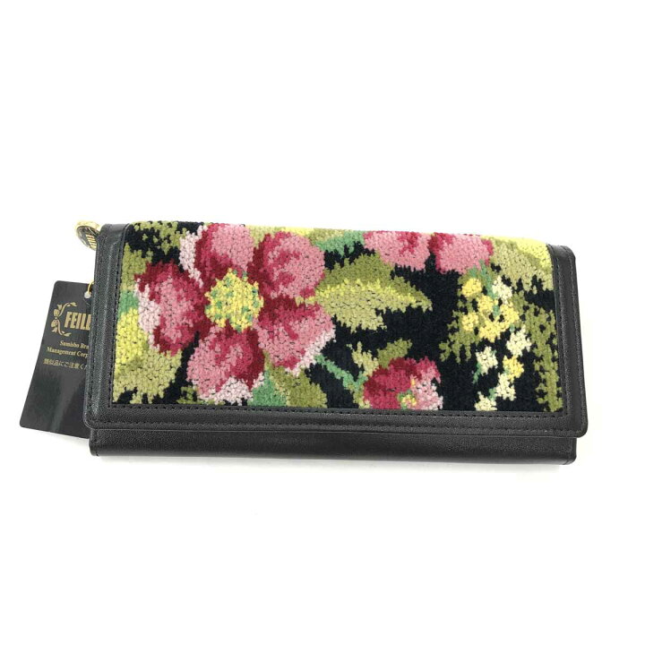 楽天市場】FEILER フェイラー 二つ折り長財布 新品同様 ブラック 花柄 