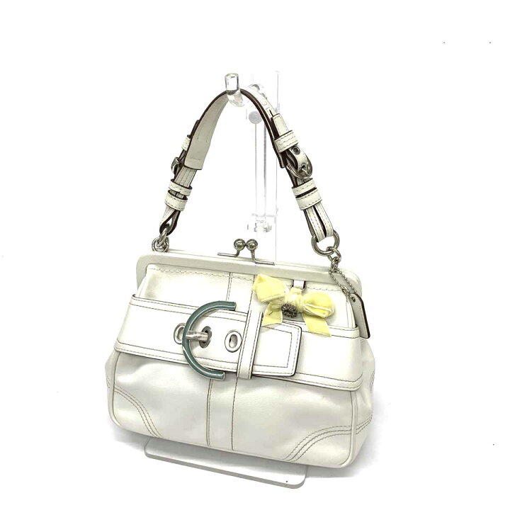 楽天市場】COACH コーチ ソーホー ハンドバッグ 8A12 ホワイト レザー 