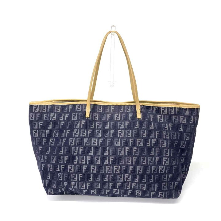 楽天市場】FENDI フェンディ ズッキーノ トートバッグ ネイビー デニム  