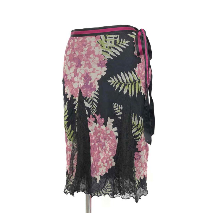 Blumarine ブルマリン スカート I38 ピンク SILK 花柄