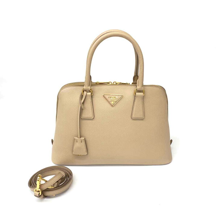 楽天市場】PRADA プラダ サフィアーノ 2WAYバッグ BL0837 ベージュ 