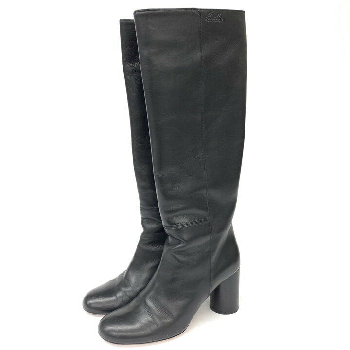 楽天市場】BALLY バリー ブーツ 38 1/2 ブラック レザー ロングブーツ 