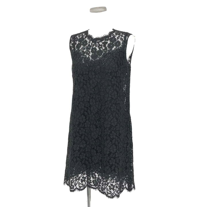 DOLCE＆GABBANA 総レース ワンピース 黒 38 